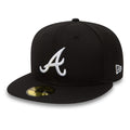 Atlanta Braves Essential Black 59FIFTY Cap-zelvios