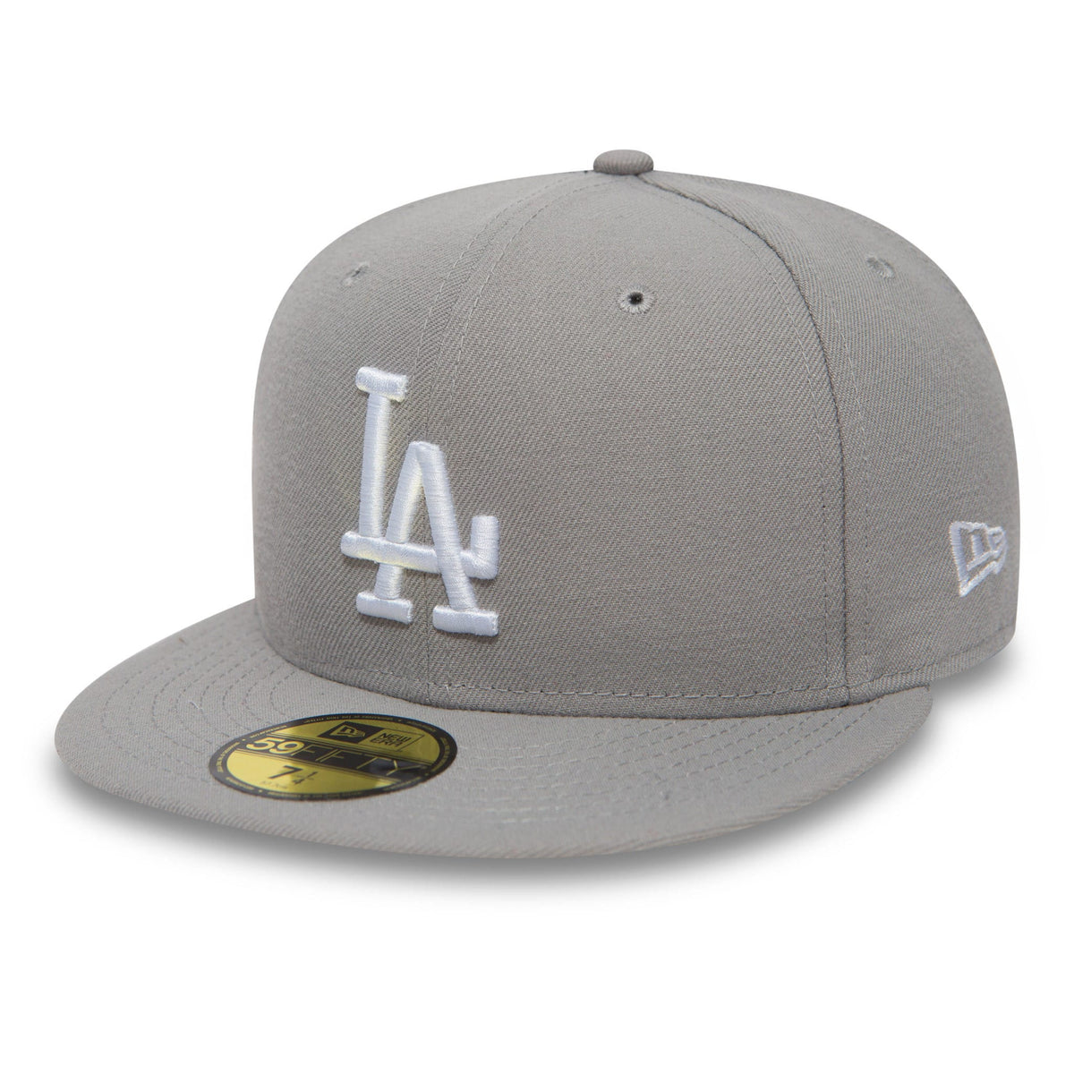 LA Dodgers MLB Basic Grey 59FIFTY Fitted Cap-zelvios