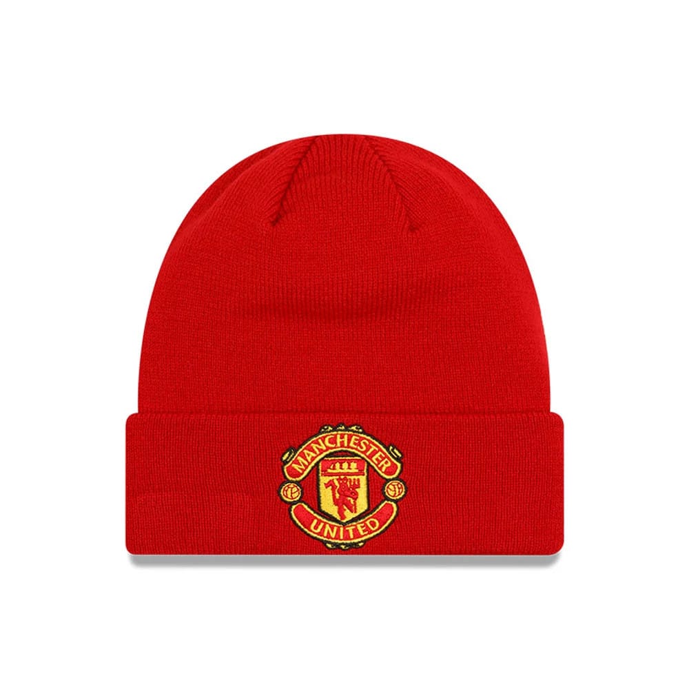 Manchester United FC Red Cuff Knit Beanie Hat-zelvios