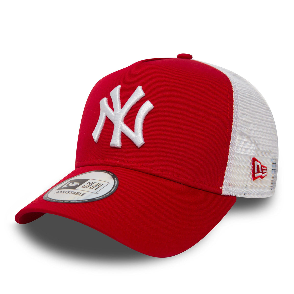 New York Yankees Clean Red A-Frame Trucker Cap-zelvios