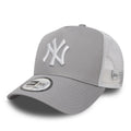 New York Yankees Clean Grey A-Frame Trucker Cap-zelvios
