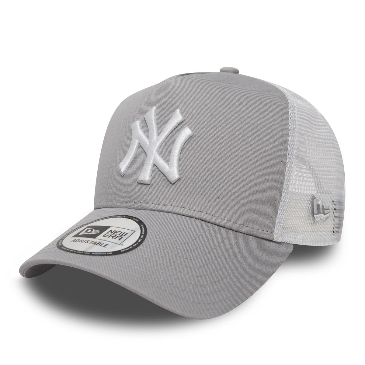 New York Yankees Clean Grey A-Frame Trucker Cap-zelvios