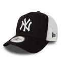 New York Yankees Clean Black A-Frame Trucker Cap-zelvios