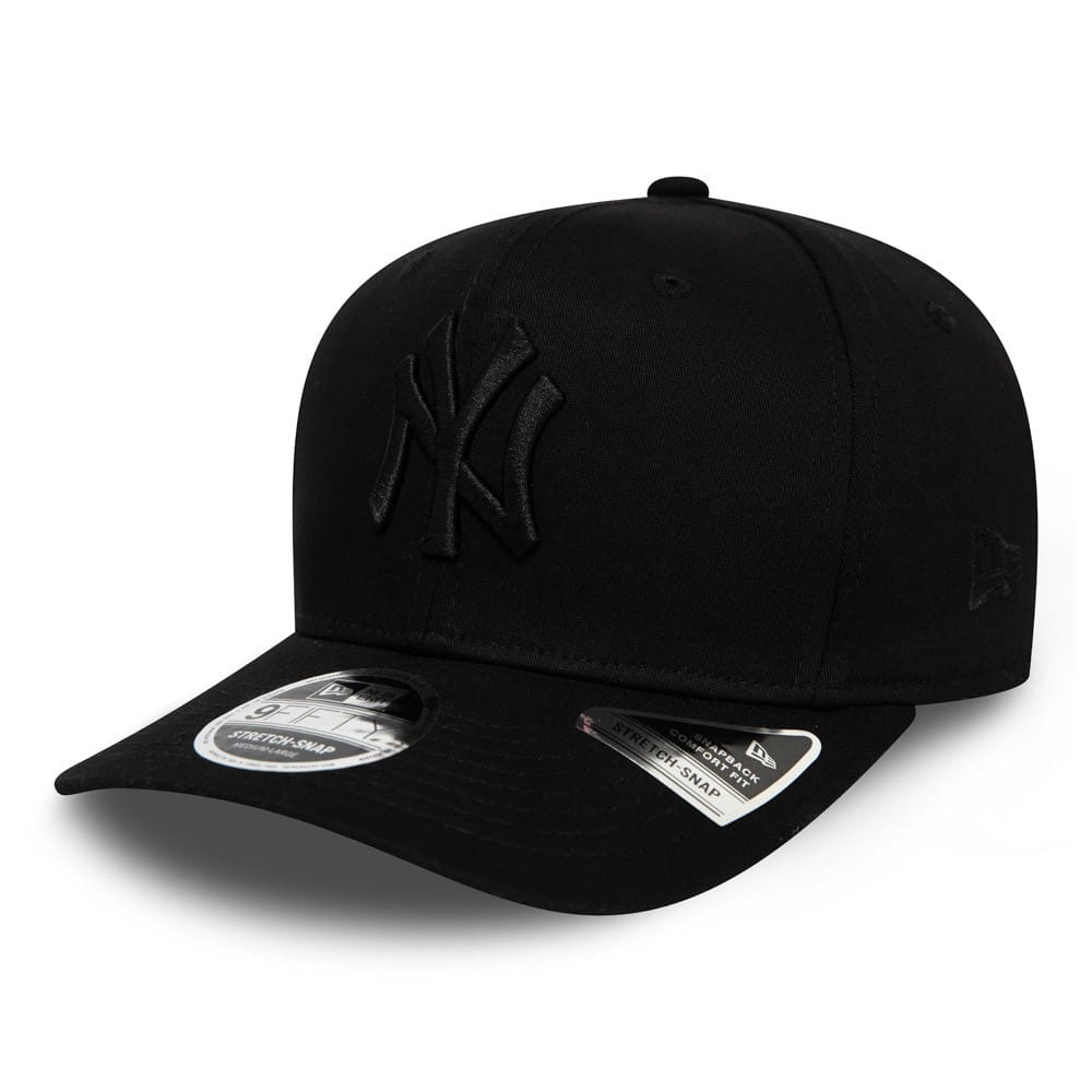 New York Yankees Tonal Black 9FIFTY Stretch Snap Cap-zelvios