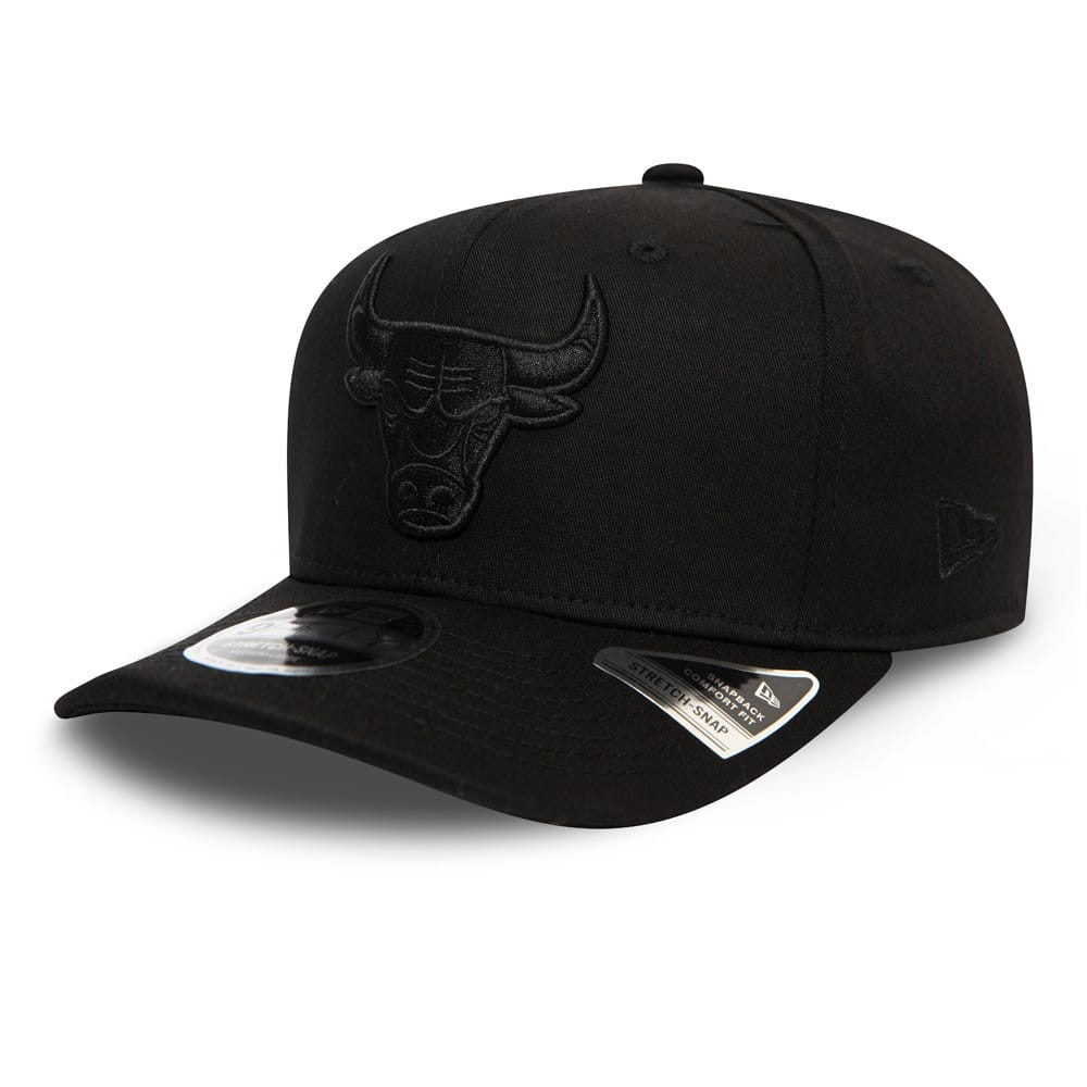 Chicago Bulls Tonal Black 9FIFTY Stretch Snap Cap-zelvios