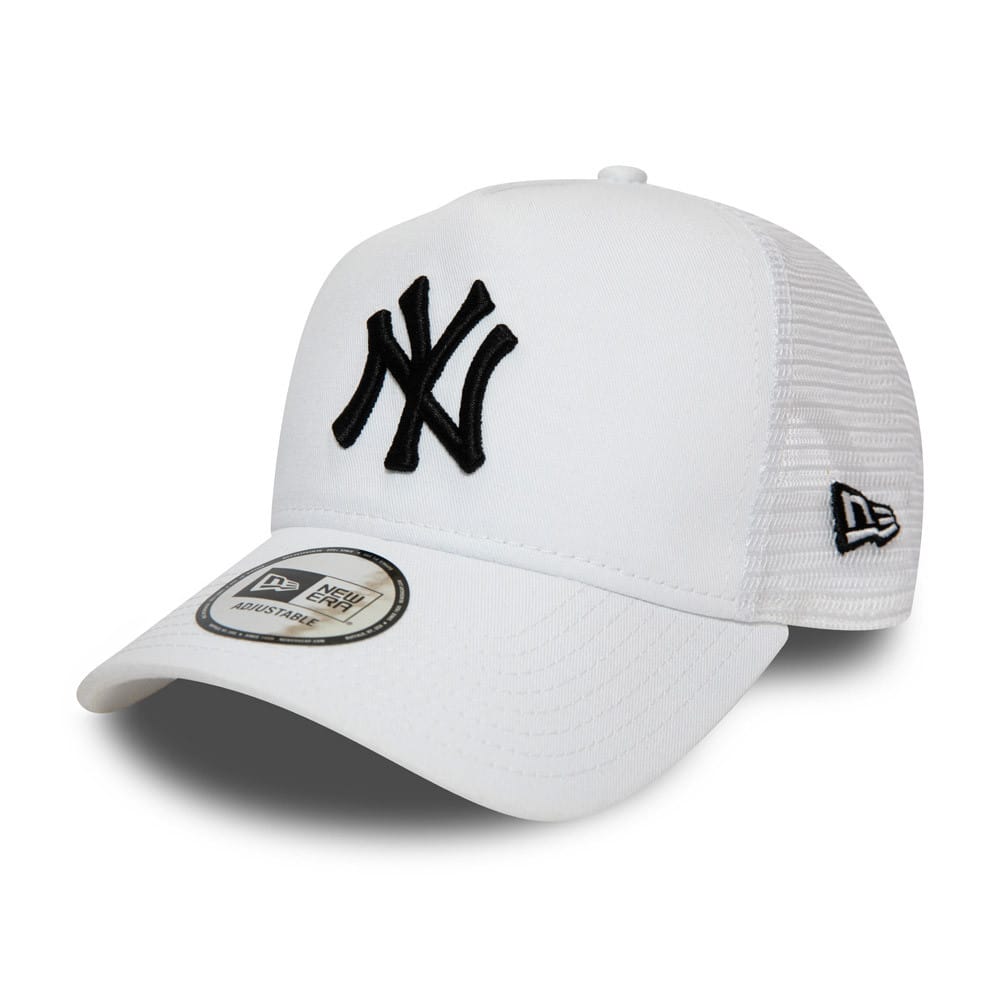 New York Yankees White A-Frame Trucker Cap-zelvios