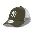 New York Yankees Khaki A-Frame Trucker Cap-zelvios