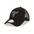 Chicago Bulls Tonal Black A-Frame Trucker Cap-zelvios