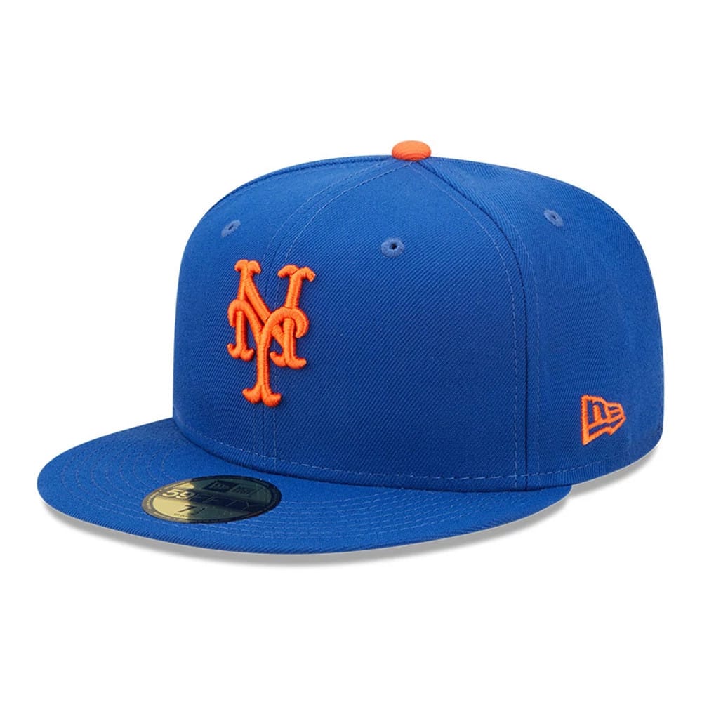 New York Mets AC Perf Blue 59FIFTY Fitted Cap-zelvios