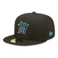 Miami Marlins Authentic On Field Game Black 59FIFTY Fitted Cap-zelvios