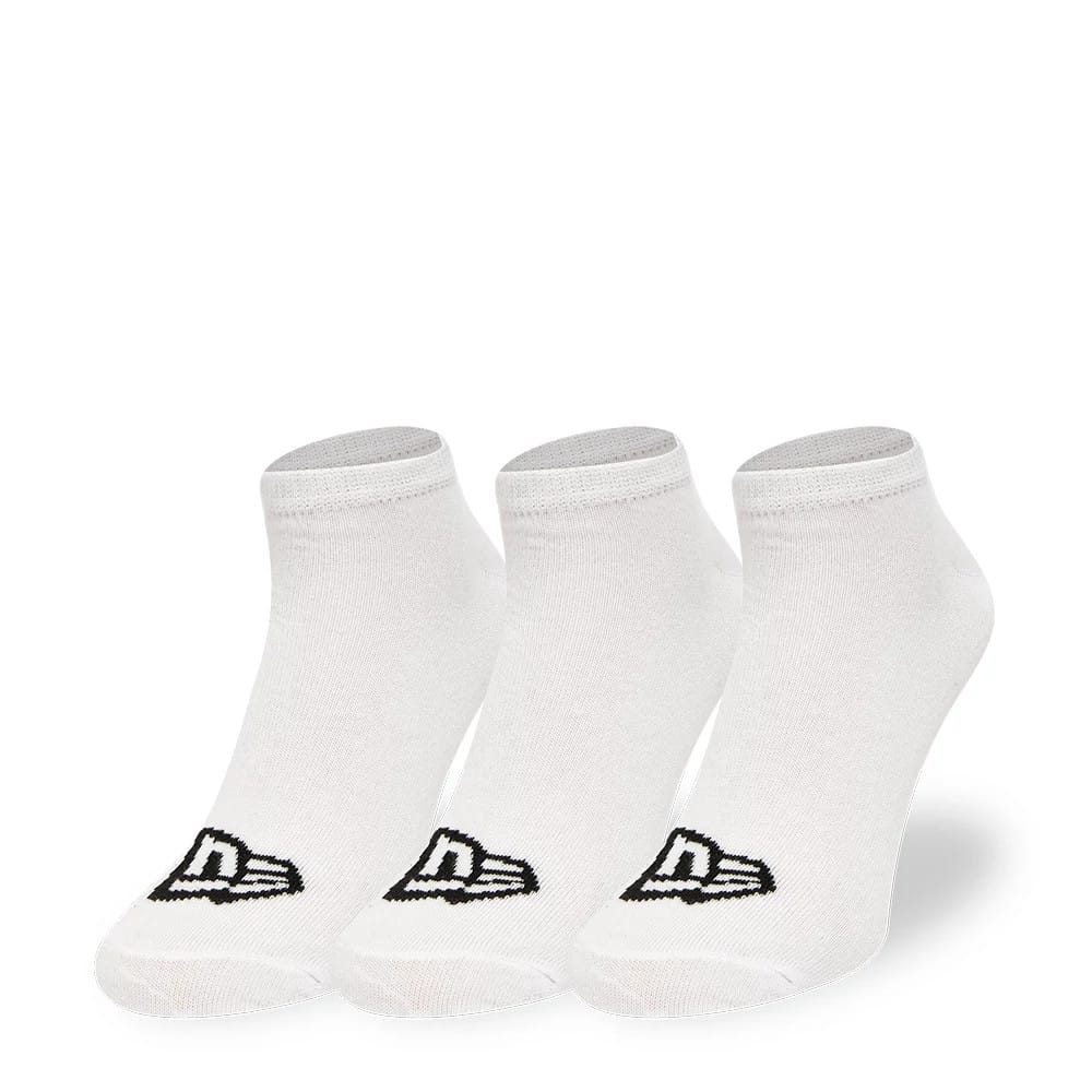 New Era Flag Sneaker 3 Pack White Socks-zelvios