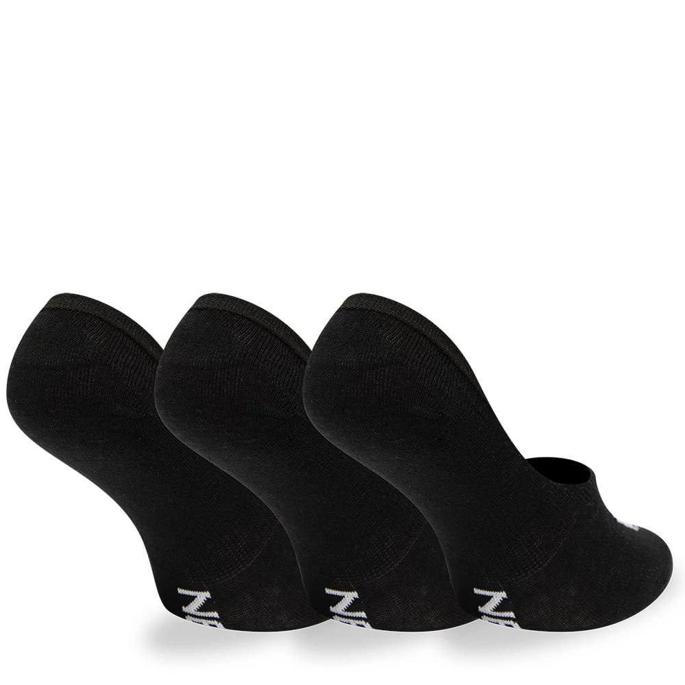 New Era Flag 3 Pack Invisible Black Socks-zelvios