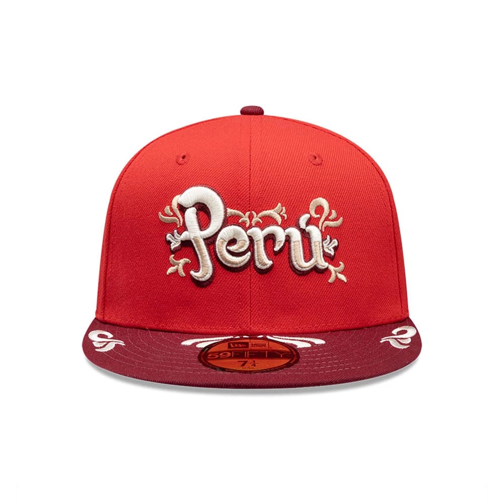 New Era Peru Red 59FIFTY Fitted Cap-zelvios