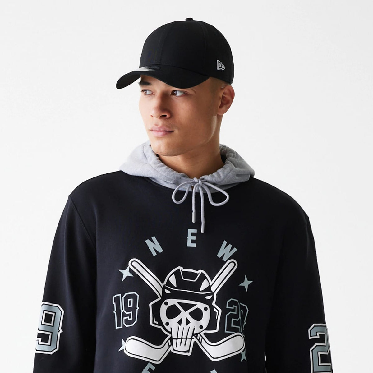 New Era Street Dangle Grey Pullover Hoodie-zelvios