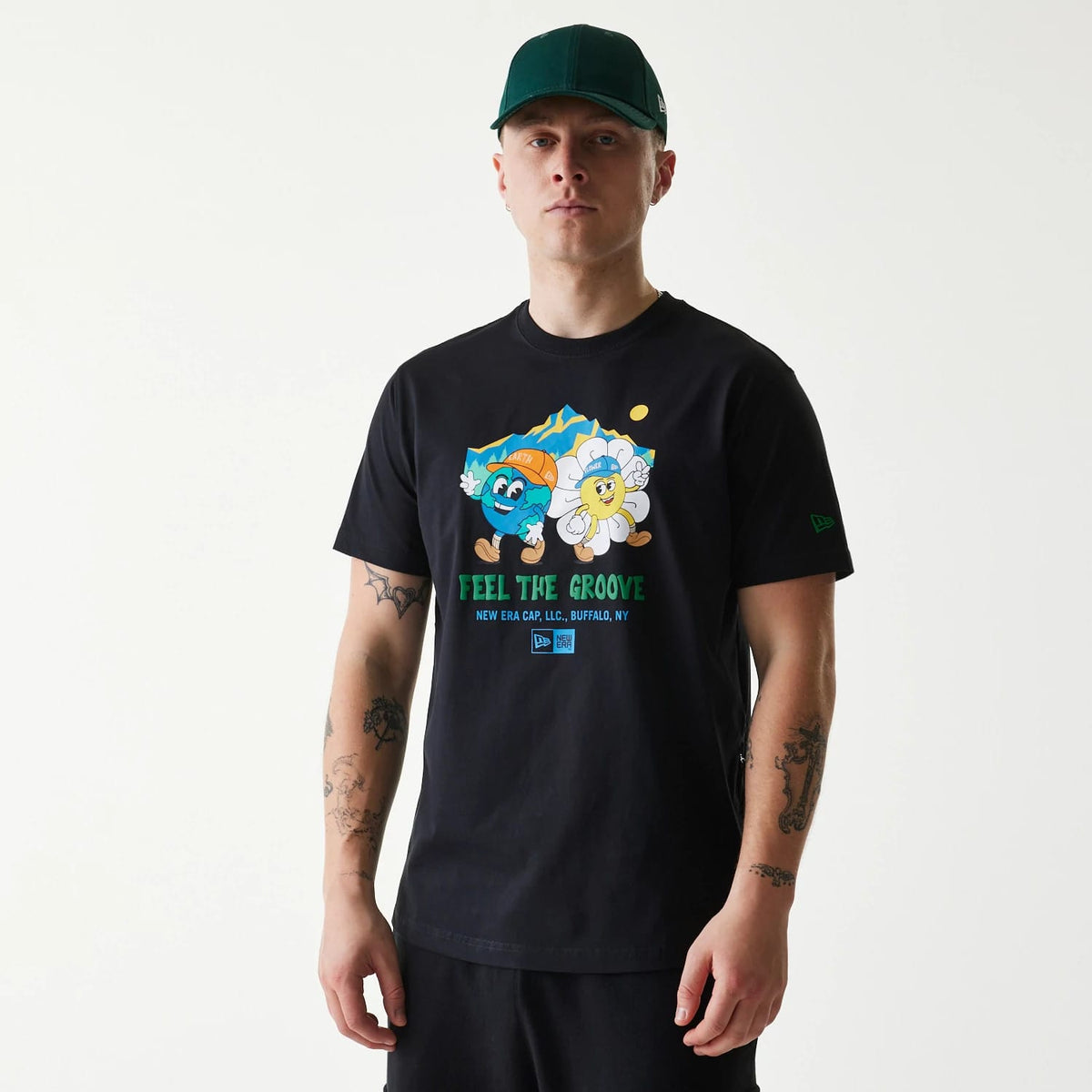 New Era Outdoor Earth Day Black T-Shirt-zelvios