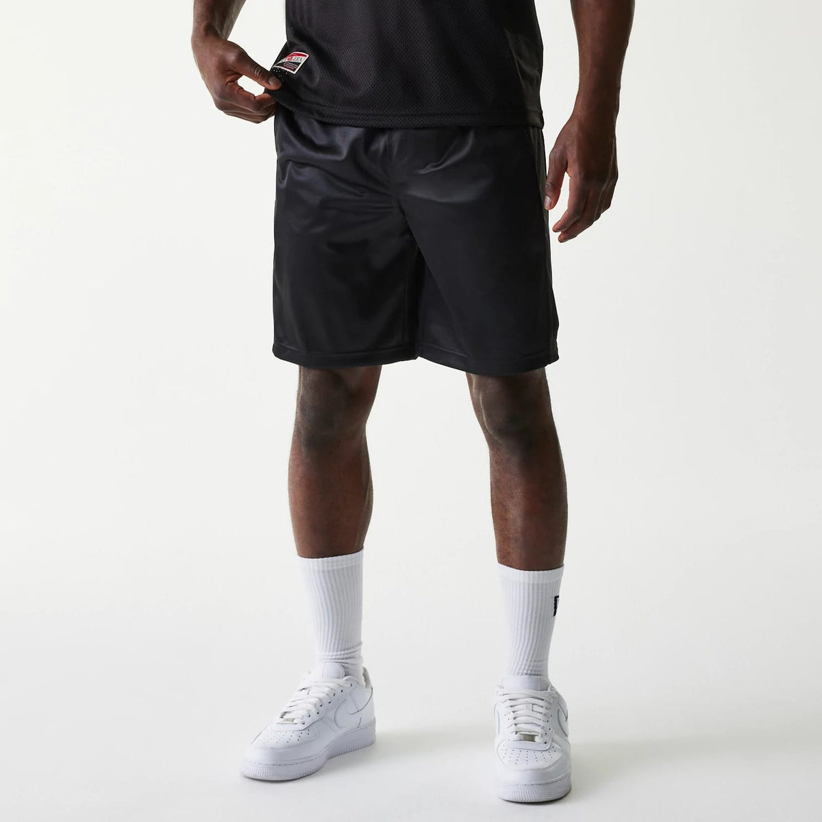 New Era Retro Sports Black Mesh Shorts-zelvios