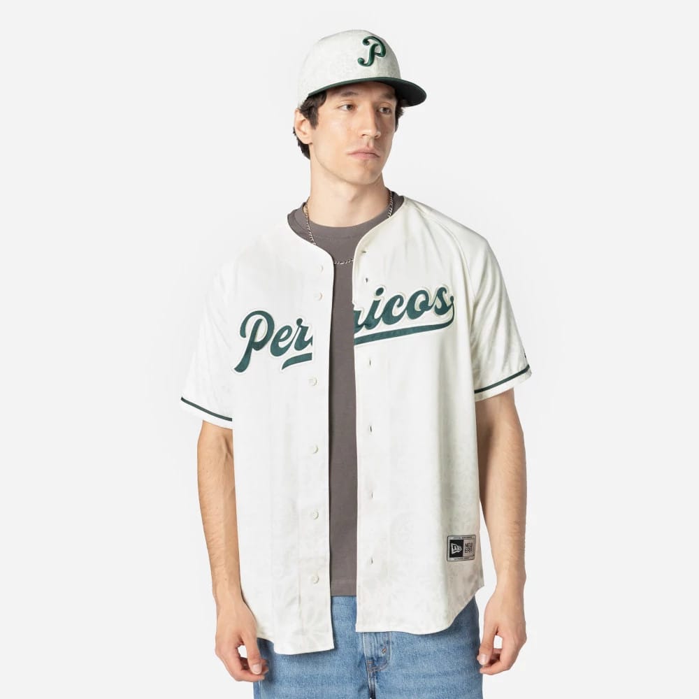 Puebla Pericos Mexico LMB On Field White On-Field Jersey-zelvios