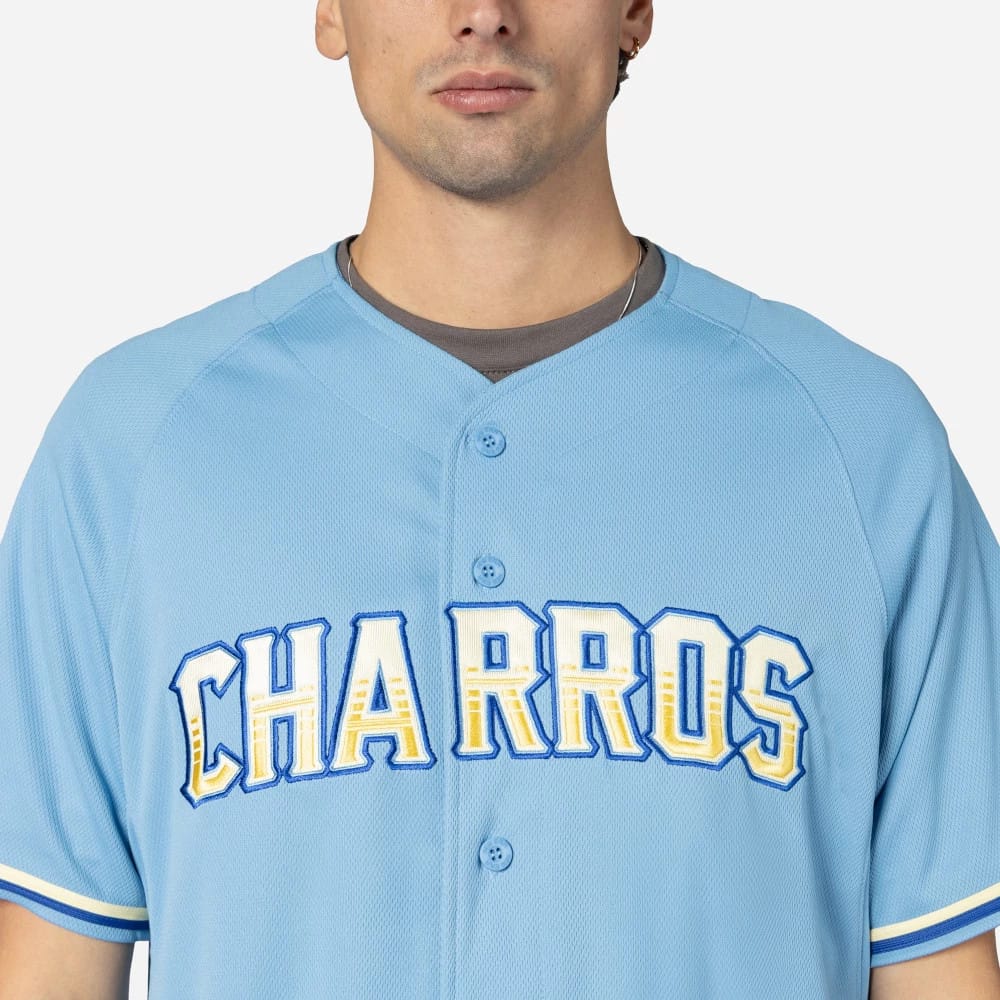 Charros De Jalisco Mexico LMB On Field Pastel Blue On-Field Jersey-zelvios