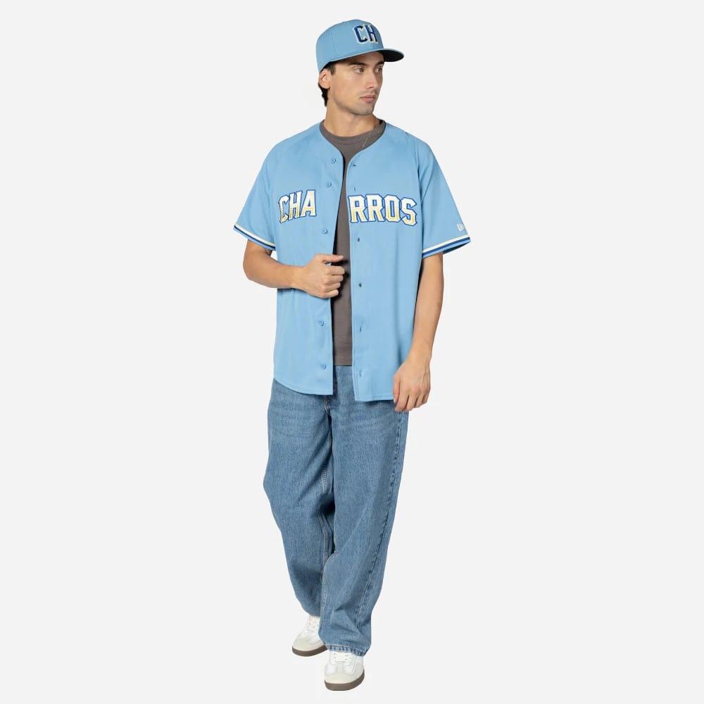 Charros De Jalisco Mexico LMB On Field Pastel Blue On-Field Jersey-zelvios