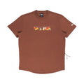 New Era Mountain Logo Open Brown T-Shirt-zelvios