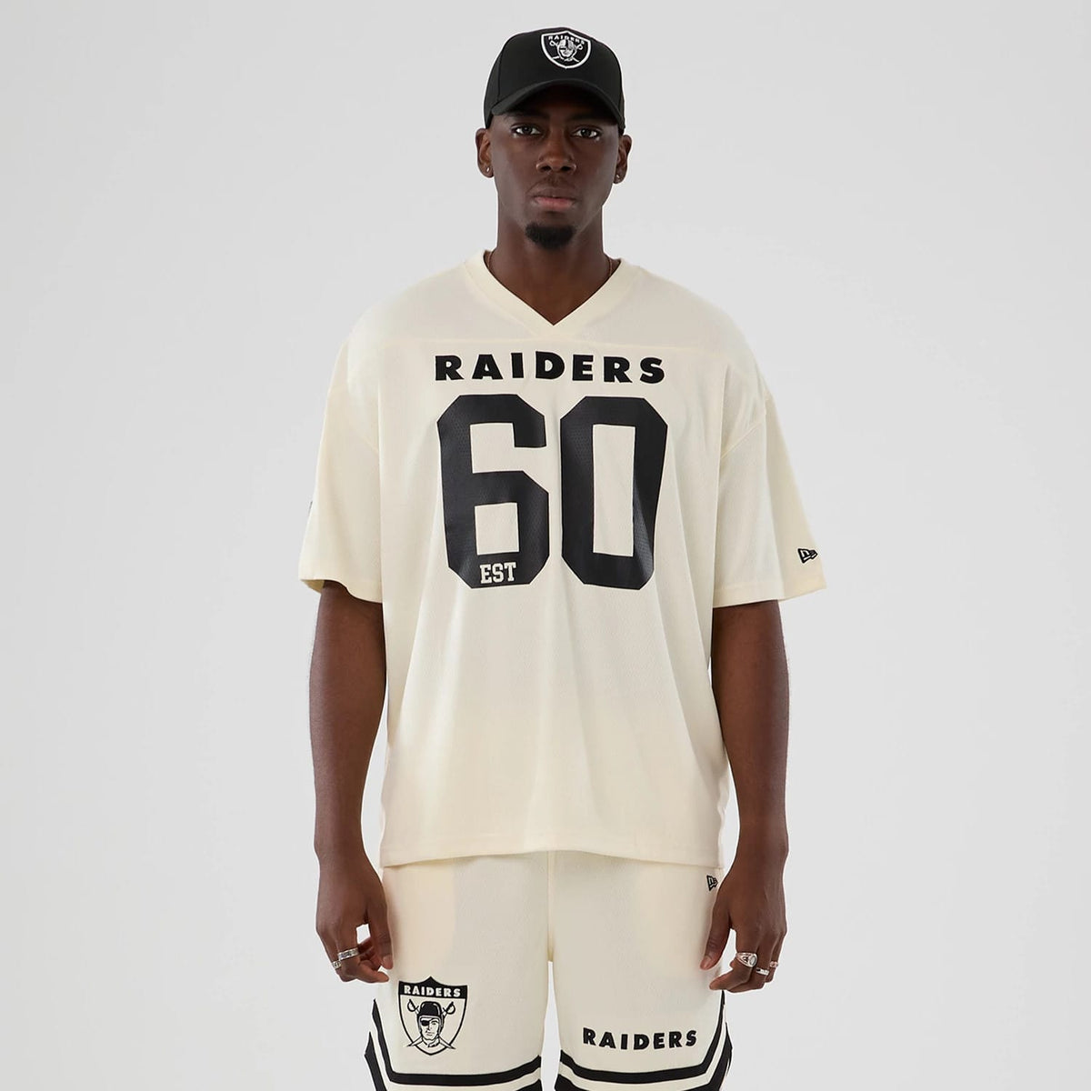 Las Vegas Raiders NFL Historic Cream Oversized T-Shirt-zelvios