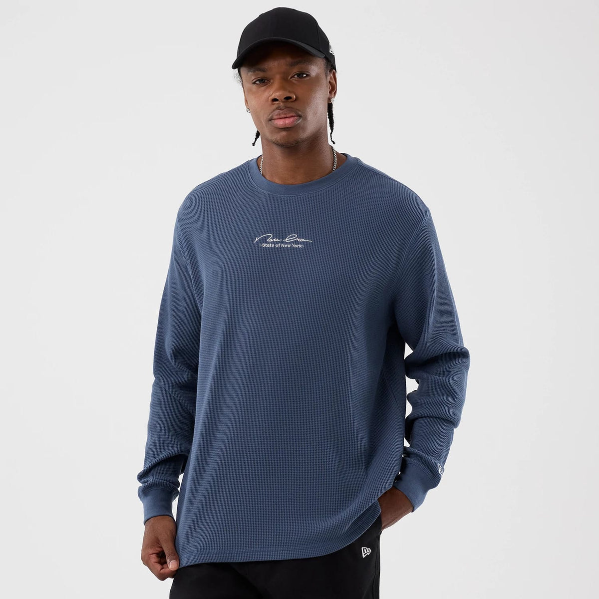 New Era Basic Blue Long Sleeve T-Shirt-zelvios
