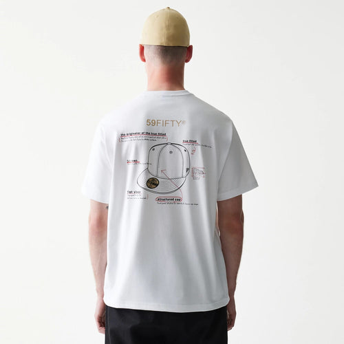 59FIFTY Fitted Cap Description Graphic White T-Shirt-zelvios