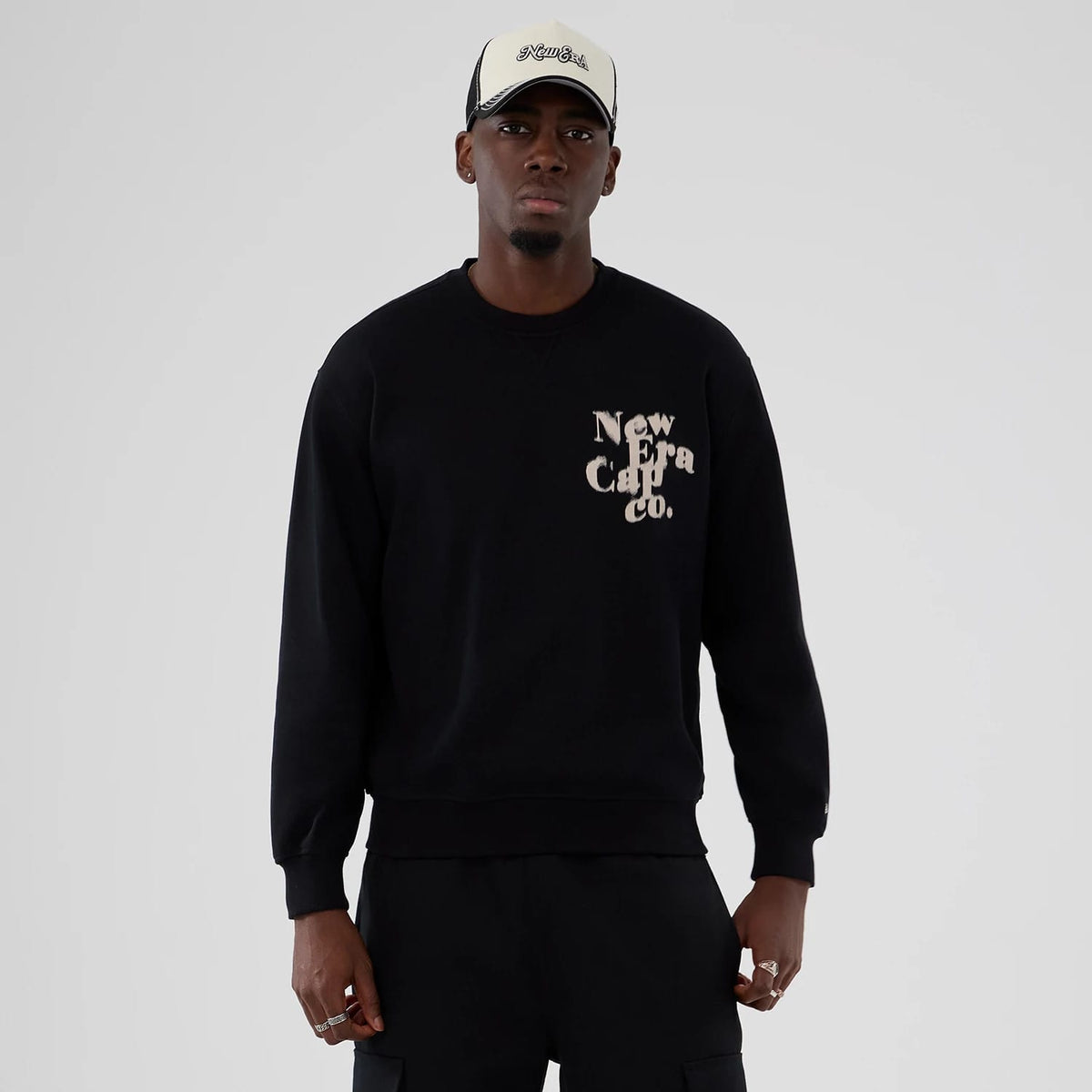 zelvios Company Black Crew Neck Sweater-zelvios