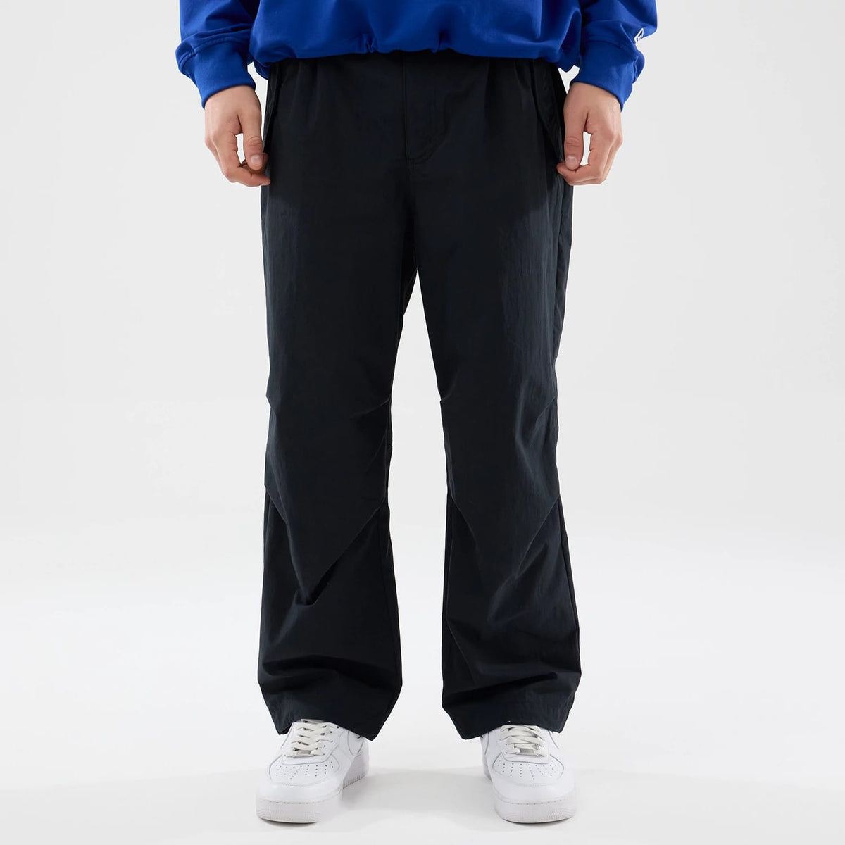 New Era Organic Black Parachute Trousers-zelvios