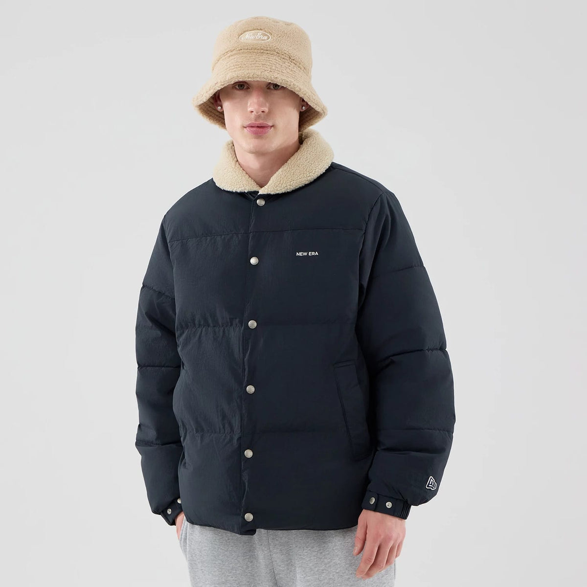 New Era Organic Boa Neck Navy Jacket-zelvios