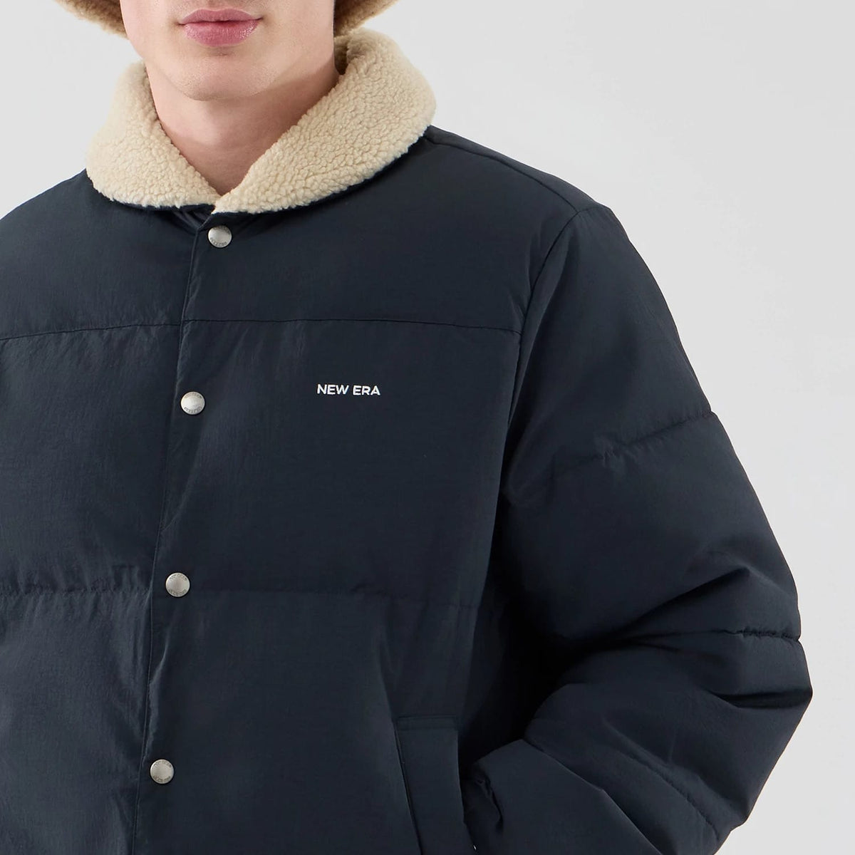 New Era Organic Boa Neck Navy Jacket-zelvios
