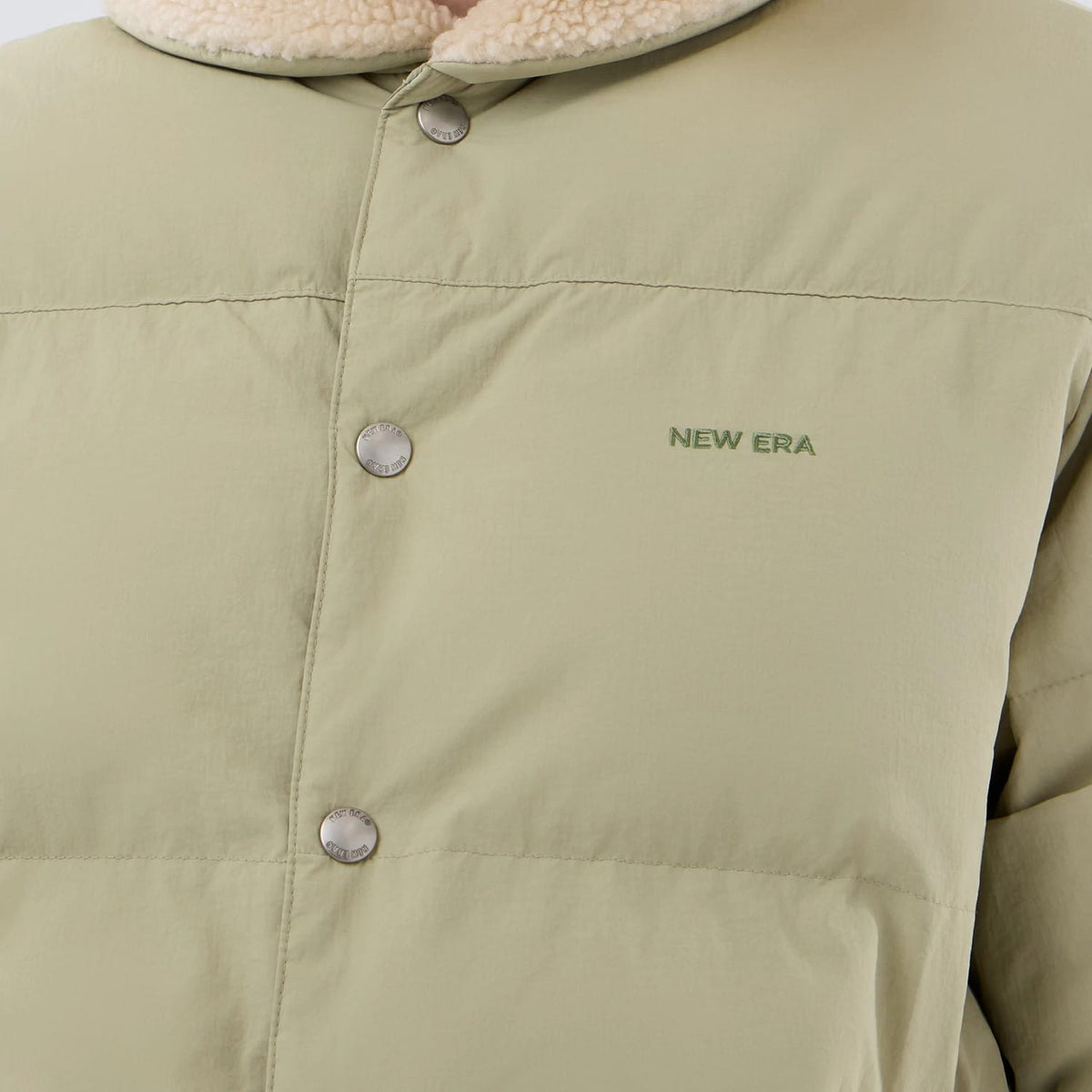New Era Organic Boa Neck Khaki Jacket-zelvios