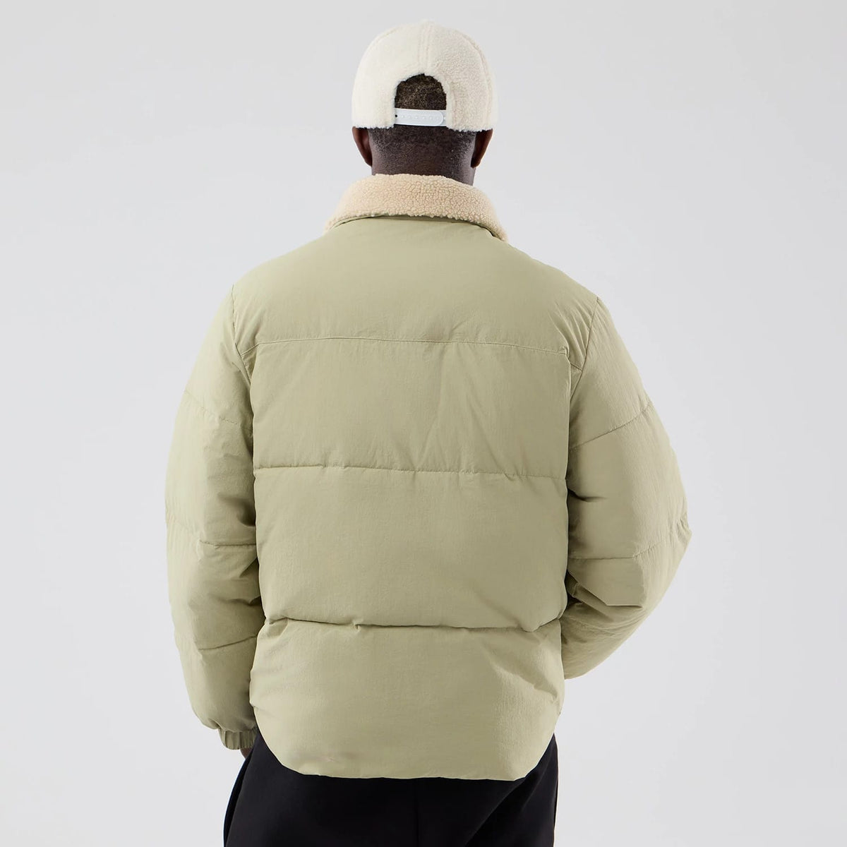 New Era Organic Boa Neck Khaki Jacket-zelvios
