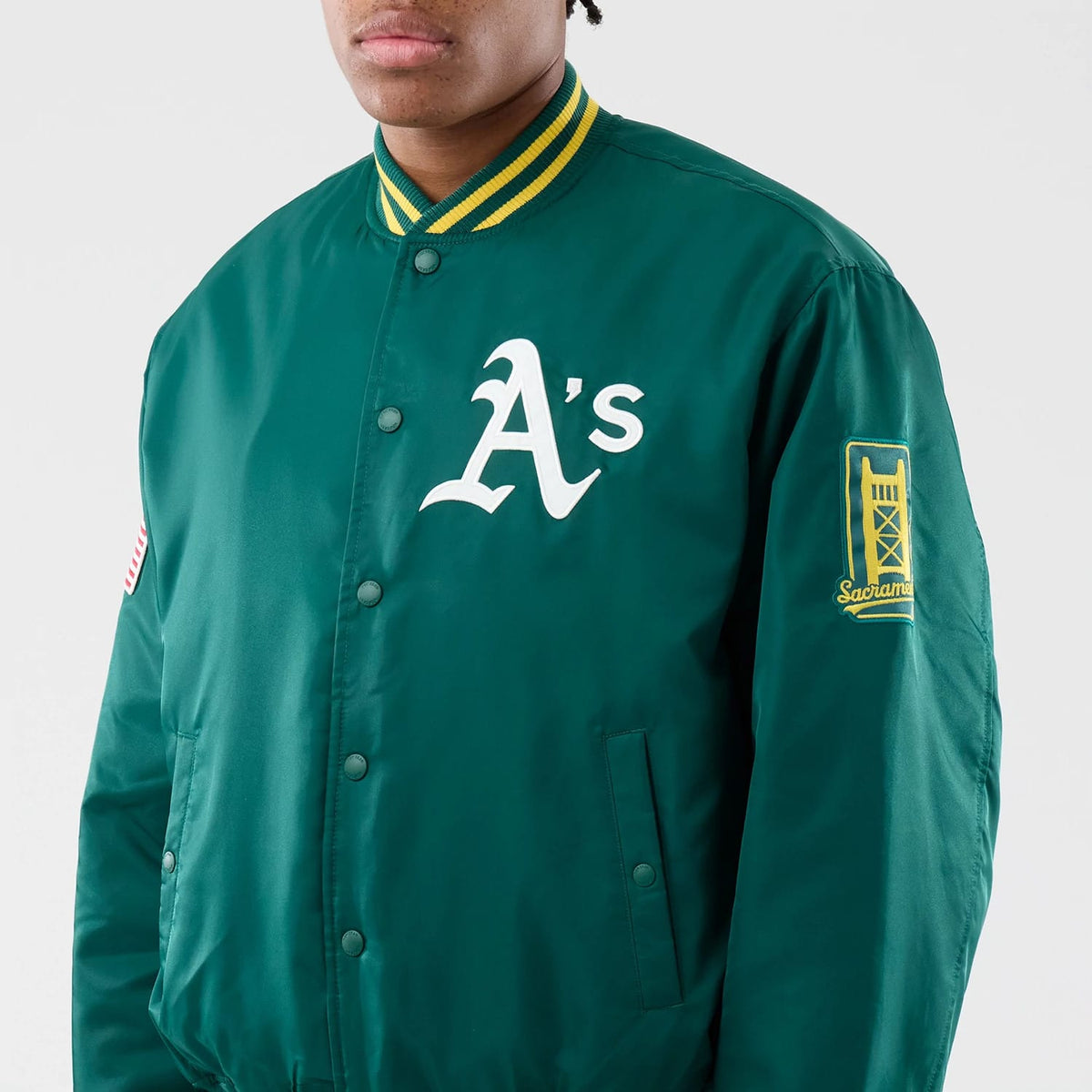 Oakland Athletics MLB Authentic Green Stadium Jacket-zelvios