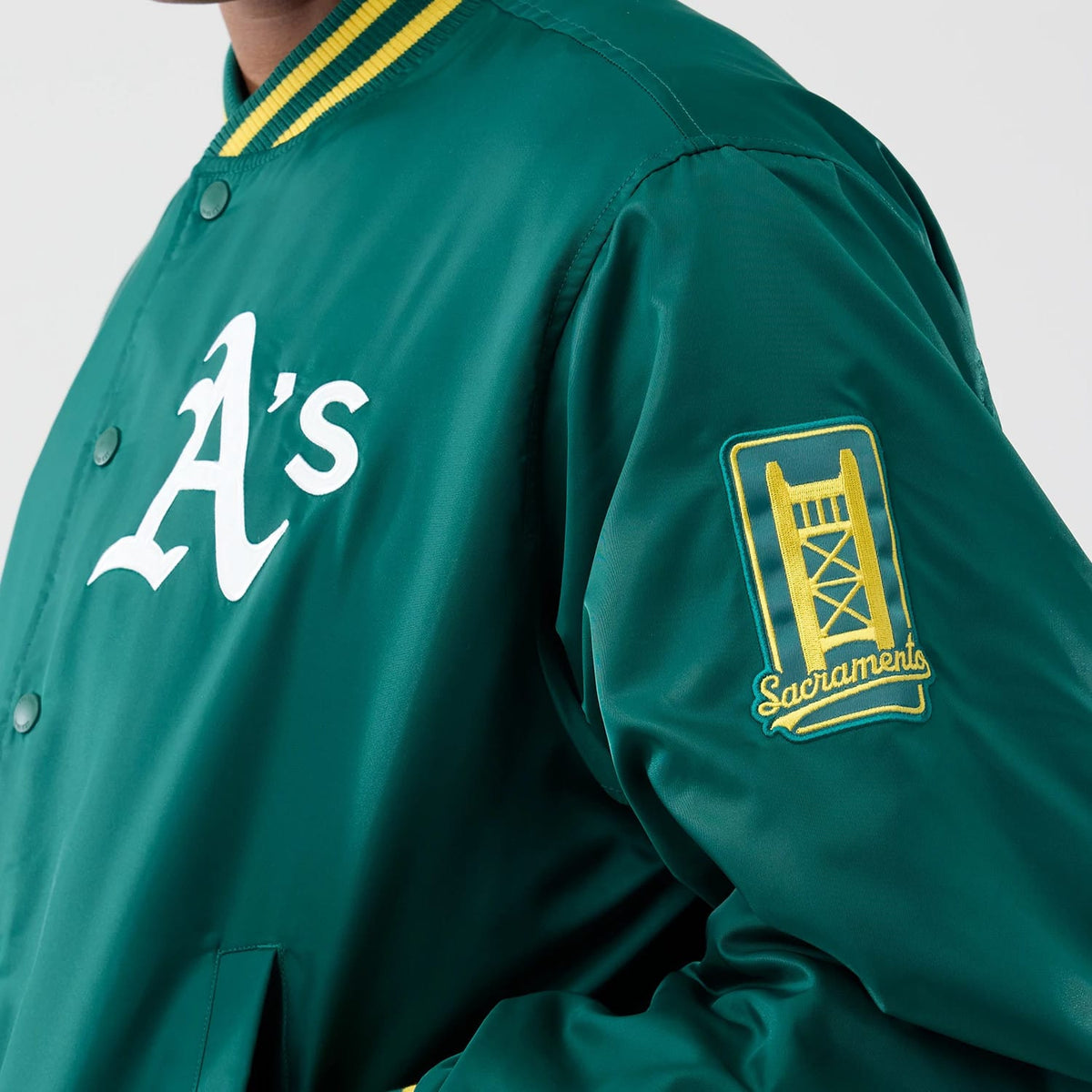Oakland Athletics MLB Authentic Green Stadium Jacket-zelvios