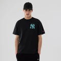 New York Yankees MLB Neon Light Black T-Shirt-zelvios