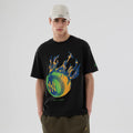 New York Yankees MLB On Fire Black Oversized T-Shirt-zelvios