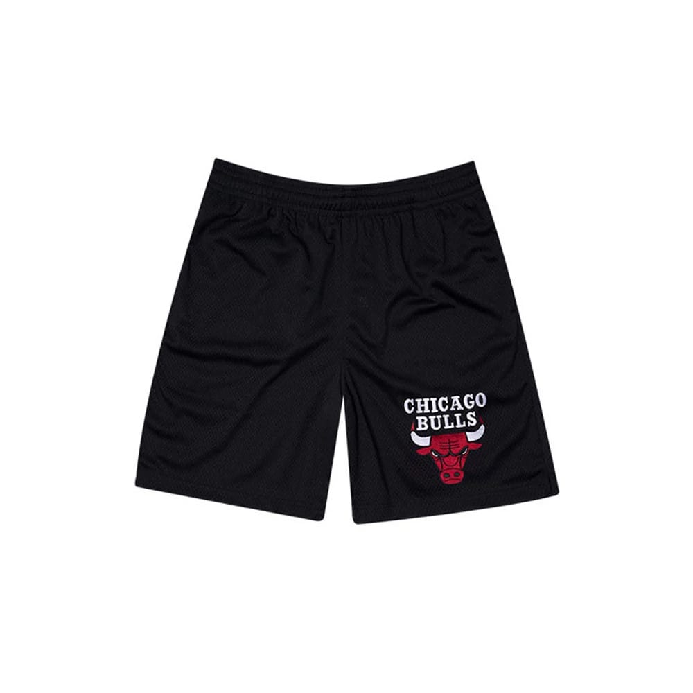 Chicago Bulls NBA Mesh Black Oversized Shorts-zelvios