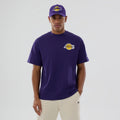 LA Lakers NBA logo Purple T-Shirt-zelvios