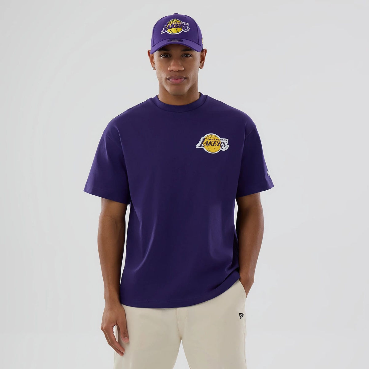 LA Lakers NBA logo Purple T-Shirt-zelvios