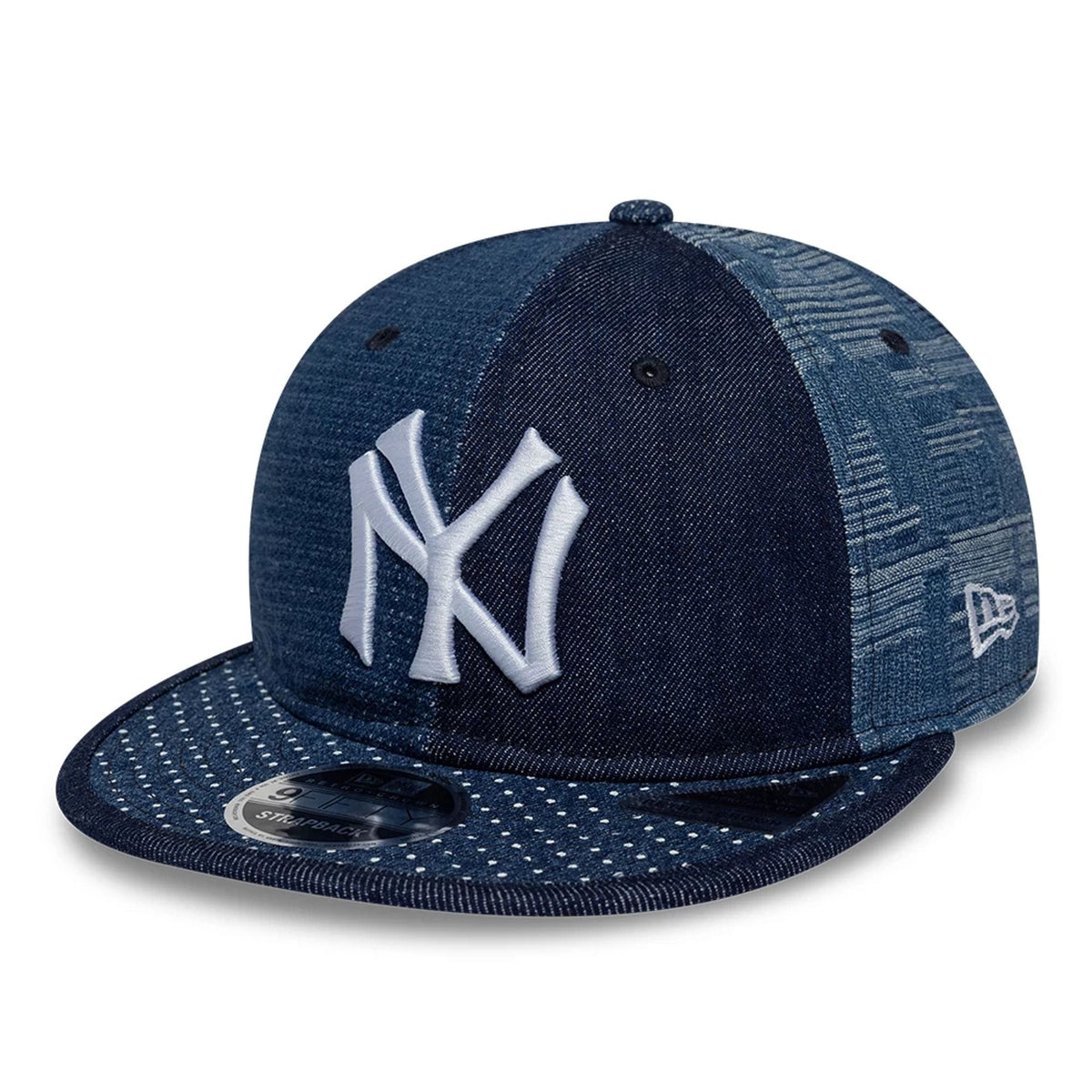New York Yankees MLB Multi Denim Dark Blue Retro Crown 9FIFTY Adjustable Cap-zelvios
