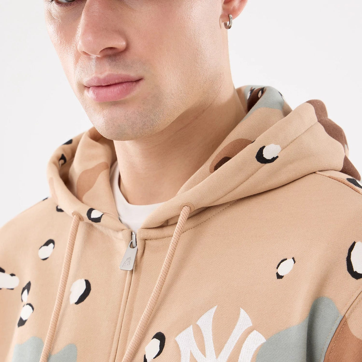 New York Yankees MLB Desert Camo 2 Way Full Zip Hoodie-zelvios
