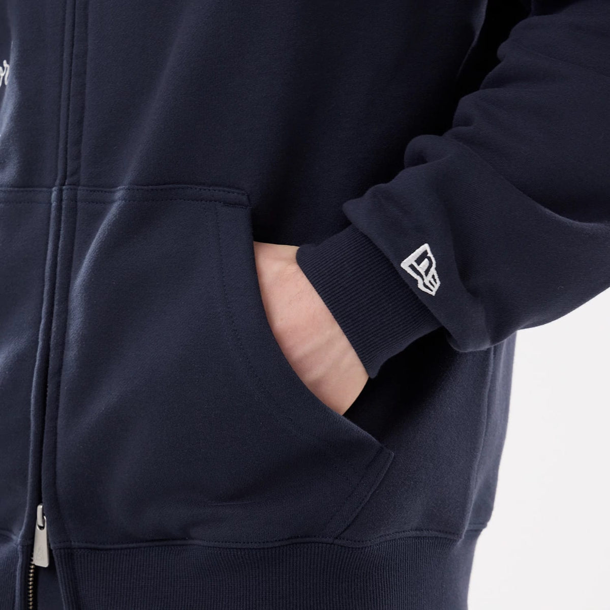 New York Yankees MLB Comfort Navy 2 Way Full Zip Hoodie-zelvios