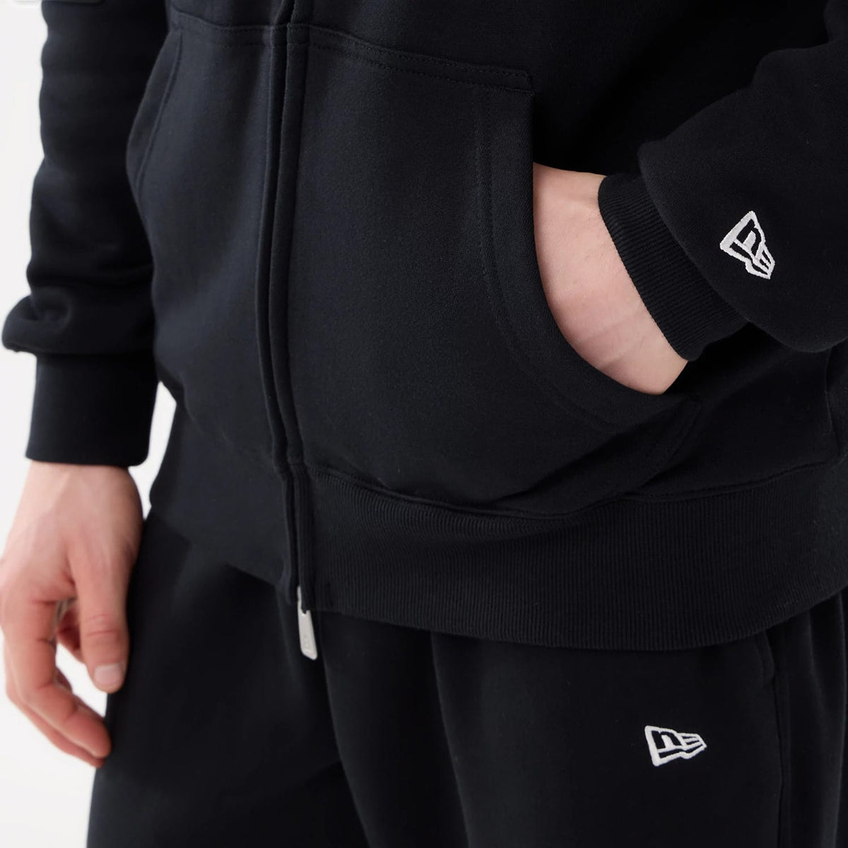 New York Mets MLB Comfort Black 2 Way Full Zip Hoodie-zelvios