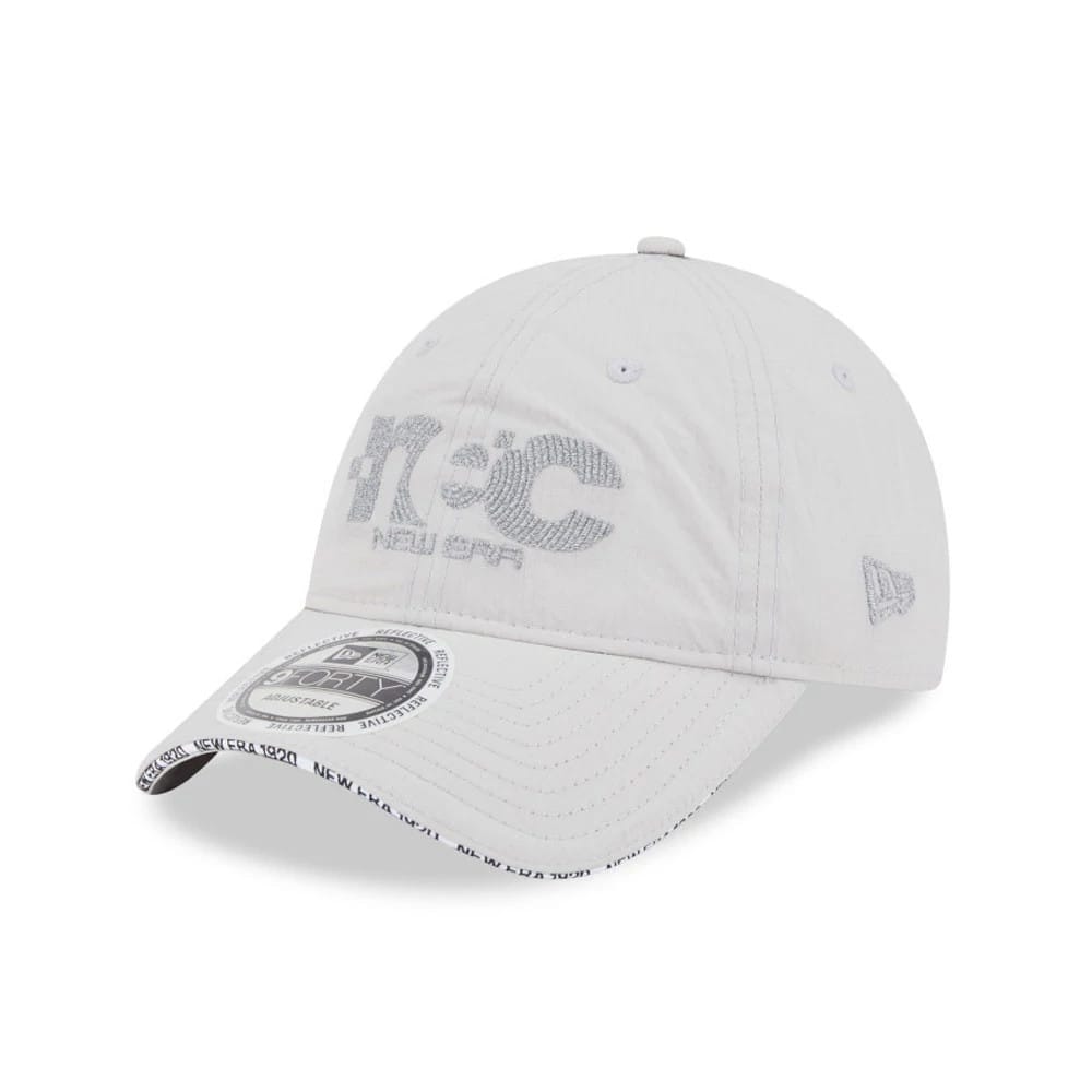 New Era NEC Logo White 9FORTY Unstructured Adjustable Cap-zelvios