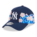 New York Yankees MLB Sakura Dark Blue 9FORTY A-Frame Adjustable Cap-zelvios