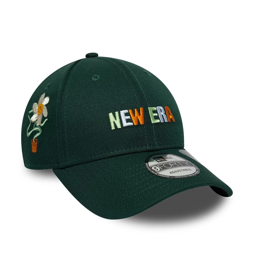 New Era Earth Day Dark Green 9FORTY Adjustable Cap-zelvios
