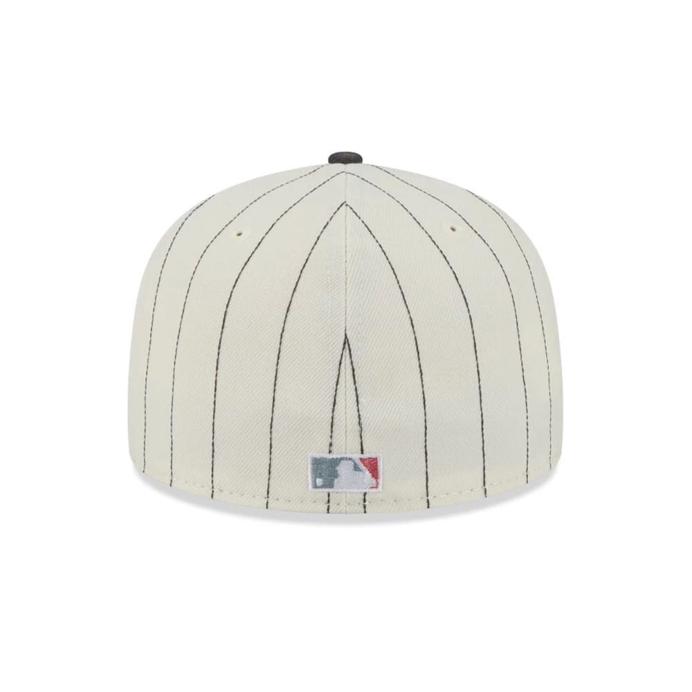 New York Yankees MLB Stripes Cream & Black 59FIFTY Fitted Cap-zelvios