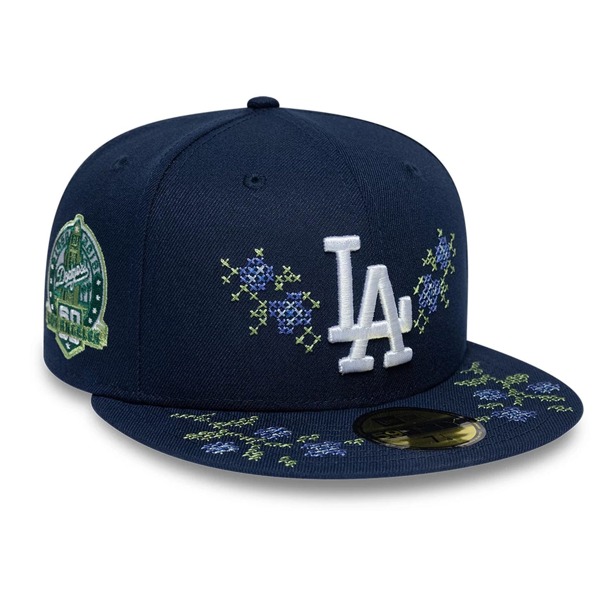 LA Dodgers MLB Garden Dark Blue 59FIFTY Fitted Cap-zelvios