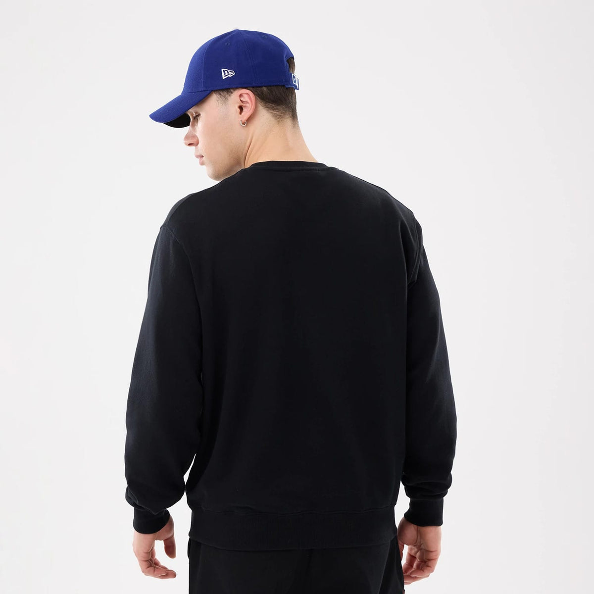 LA Dodgers MLB Retro Black Oversized Crew Neck Sweater-zelvios